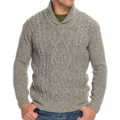 J. W. Hulme Co Irelandseye Knitted Clonard Shawl Collar Cable Pullover>Men Tops