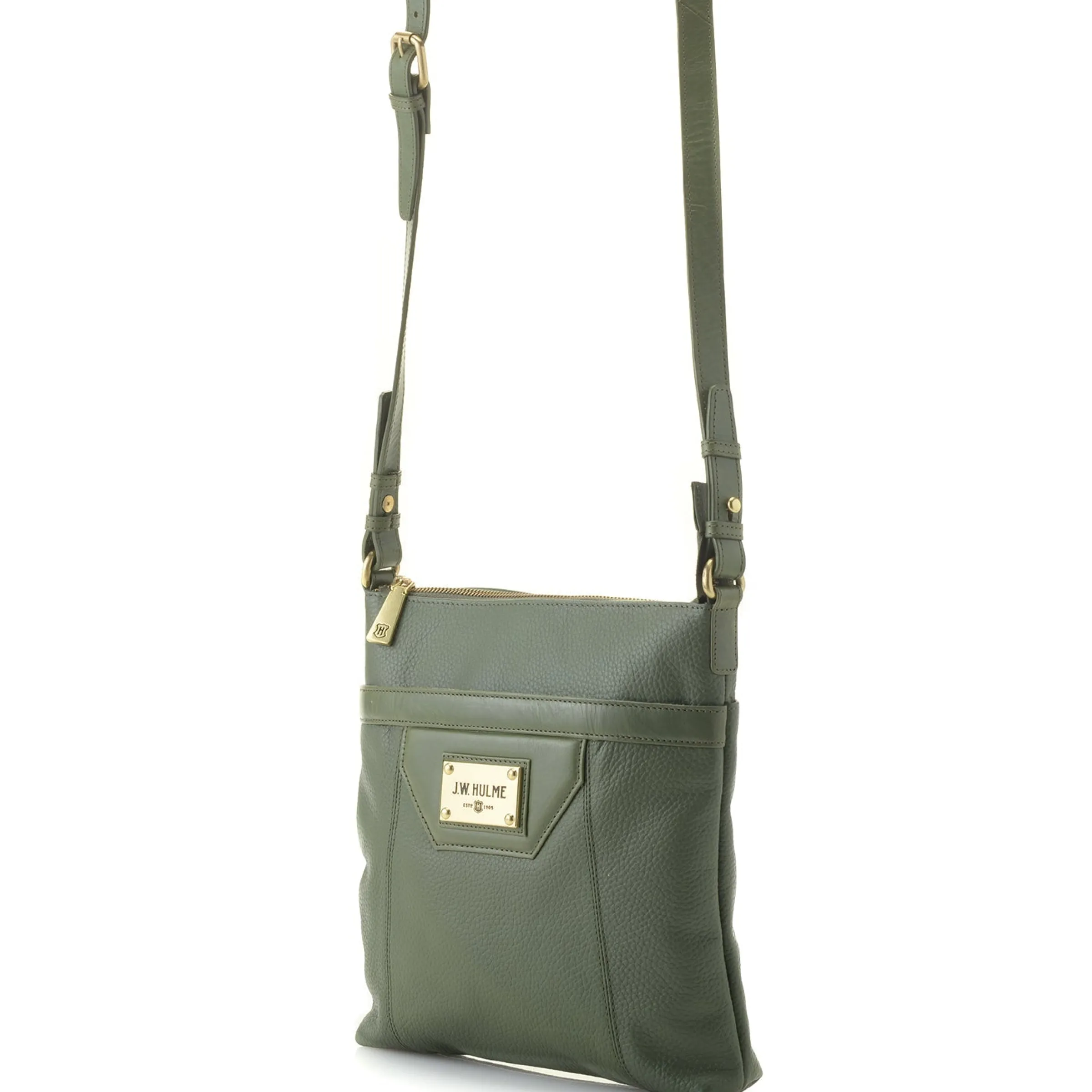 J. W. Hulme Co Skye Glazed Pebble Grain Leather Crossbody> Crossbody