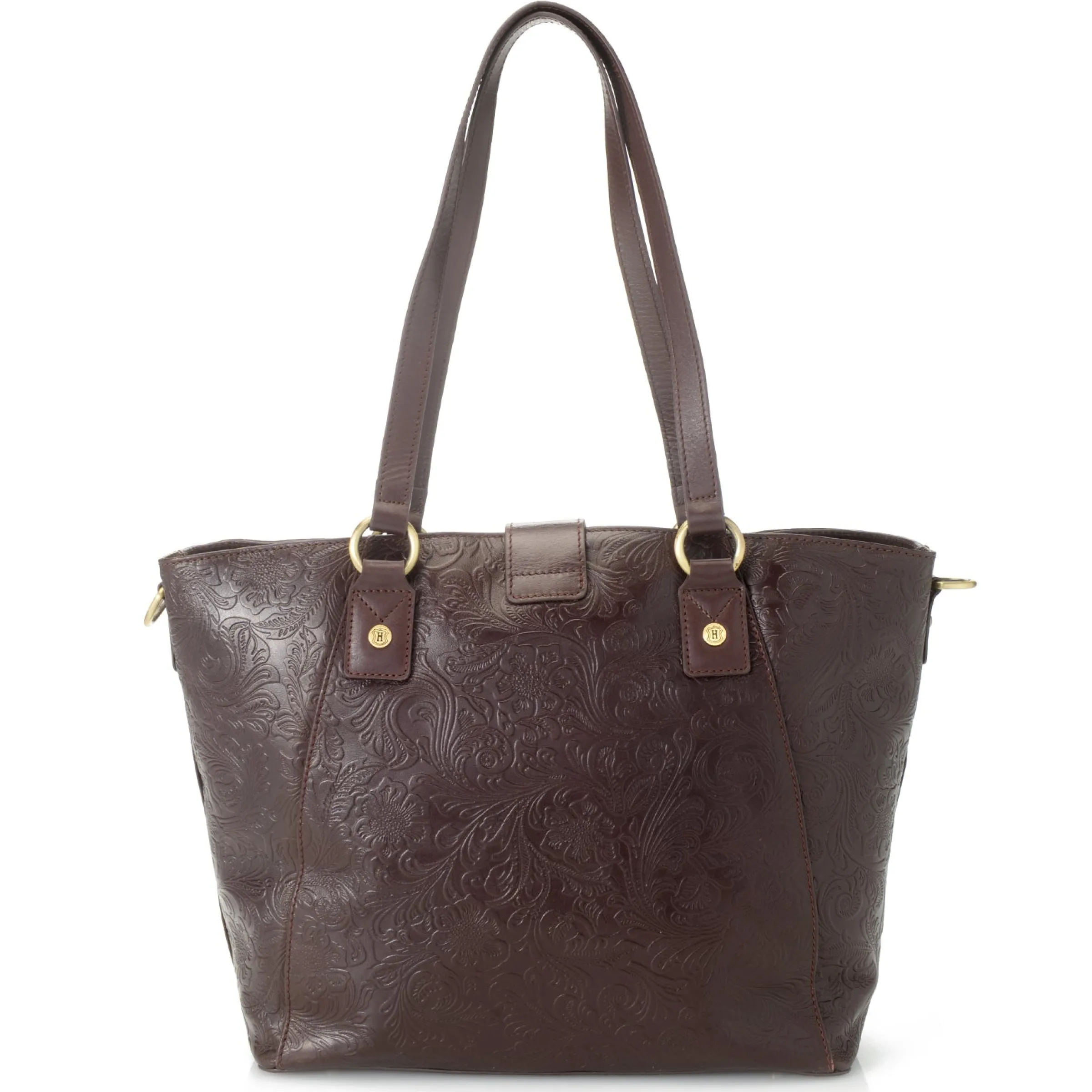J. W. Hulme Co Reese Tooled Leather Lock Closure Tote Bag> Totes